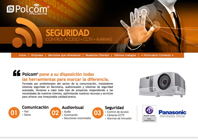 Diseño web empresas cámaras seguridad Barcelona
