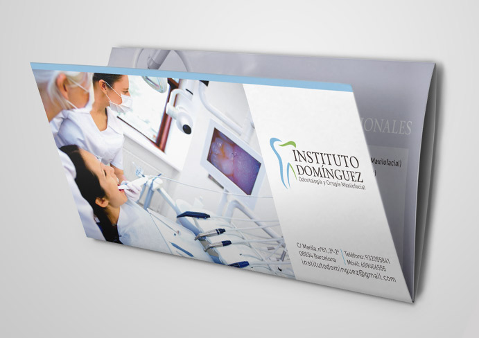 diseño de folletos para clinica dental dentistas en barcelona